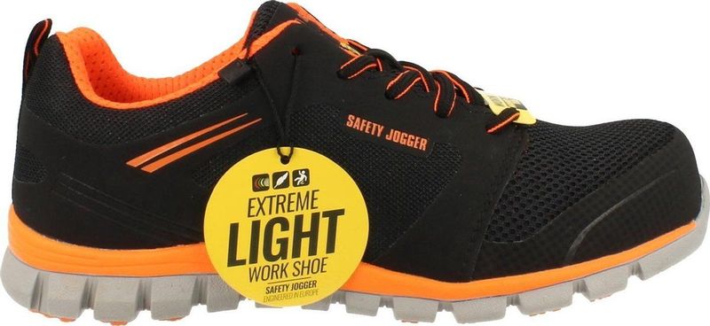 Safety Jogger Ligero Laag S1P - Zwart/Oranje - 42