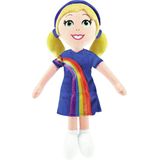 K3 Julia knuffelpop - 30 cm - regenboogjurkje