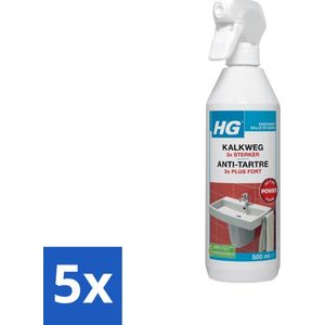 HG - Badkamer - Kalkweg Schuimspray - 3x Sterker - Schuimend - 500 ml - Bulkverpakking - 5 stuks