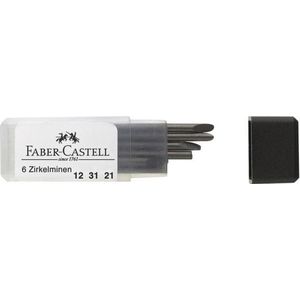 Faber Castell Potloodstiftjes voor passer - koker a 6 st.
