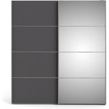 Veto Schuifdeurkast 2 deuren breed 183 cm wit, grijs.
