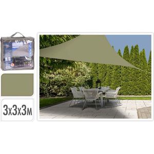 Oneiro’s Luxe Schaduwdoek driehoek 3x3x3m - olijfgroen – zomer – tuin – wonen – tuininrichting – schaduwdoeken – zonwering - schaduwdoek