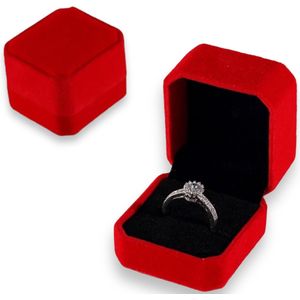 Trouwring Doosje Rood - Sieraden Opberger - 1 Stuk
