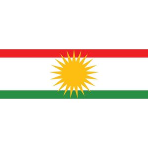 Vlag Koerdistan 150x225cm