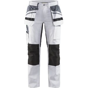 Blaklader Dames Schildersbroek met stretch 7910-1000 - Wit/zwart - D22