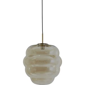 Light & Living Hanglamp Misty - Smoke Glas - 45x45x48cm - Modern - Hanglampen Eetkamer, Slaapkamer, Woonkamer