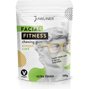 Jawliner Fitness Kauwgom Ginger Lime - Kaak Trainer voor Kaakspier Oefeningen - Strakke kaaklijn