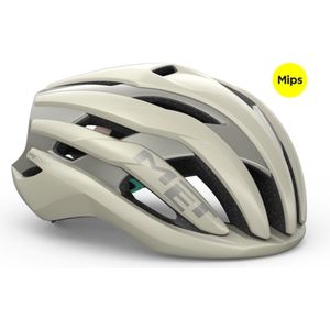 MET Trenta MIPS Fietshelm Mannen & Vrouwen – Fietshelm Racefiets Volwassenen – Maat S (52-56cm) – Greige