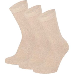Apollo - Dames sokken - Sokken katoen dames - Sokken - Licht Beige - Maat 35/42 - Dames sokken katoen 39 42 - Dames sokken naadloos