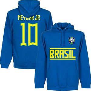 Brazilië Neymar JR 10 Team Hoodie - Blauw - L