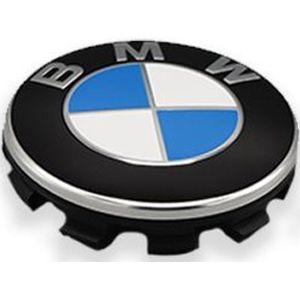 BMW - Naafdop met Logo ø 65 mm - Originele Auto Naafkap - Klikbevestiging - Zwart