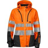 ProJob 6423 ONGEVOERDE SIGNALISATIE SOFTSHELL EN ISO 20471 KLASSE 3 DAMES 646423 - oranje/grijs - XS