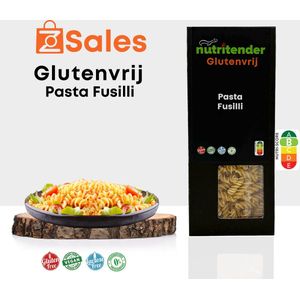 Nutritender Glutenvrije, Lactosevrije en Veganistische Pasta Fusili - 200 Gram - Glutenvrije Producten - Perfecte Mix van Smaak en Gezondheid - Guilt-Free en Ideaal voor Glutengevoeligheid
