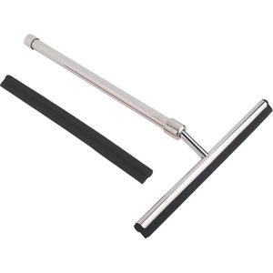 Extendable Handle Window Cleaning Set - Stainless Steel Glass Cleaner Wiper for Window, Shower, Bathroom Mirror