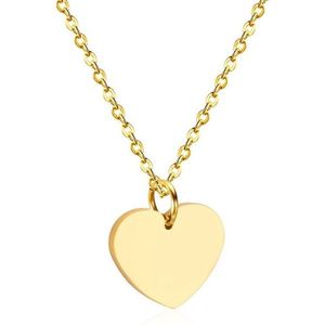 Cilla Jewels dames ketting Edelstaal verguldkleurig Hartje