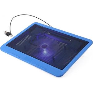 Laptop Cooler Pad Base - Grote ventilator USB-standaardUltraslanke notebookkoeler Laptopventilator Koelstandaard voor 14"" of lager notebook (Blauw)