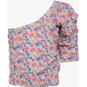 MyWay meisjes off-shoulder top met bloemenprint - Roze - Maat 170/176