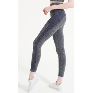 Lucas&Olivia- Sportlegging Dames- Sportbroek Dames- Yoga- Pilates- Hardlopen- Wandelen- Fitness- High Waist- Melange Donkerblauw Maat M