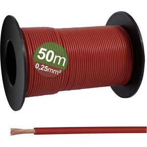 Quadrios 23CW022 Enkele ader 0.25 mm² Rood 50 m
