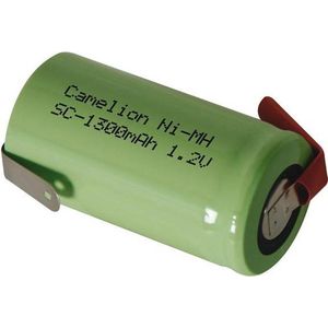 NI-MH BATTERIJ 1.2V - 1.3Ah MET SOLDEERLIPPEN IN TEGENGESTELDE RICHTING (bulk)