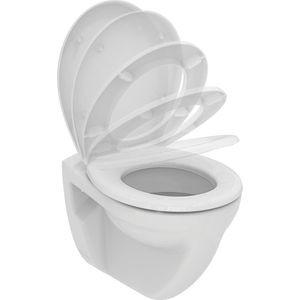 wc-bril, antibacterieel, oval / toiletdeksel met snelsluiting voor eenvoudige reinigin