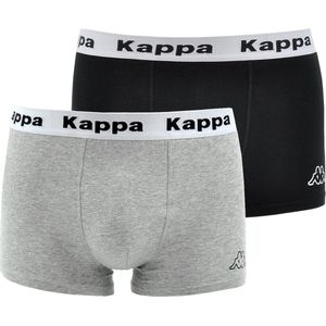 Kappa - Zarry Boxer 2-Pack - Set Boxershorts - XL - Grijs/Zwart