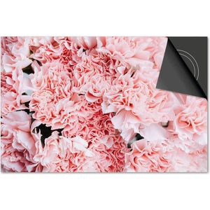 Inductie beschermer 77x51 - afdekplaat inductie mat - Dietrix Kookplaat beschermer - Exclusief - Flowers 19 - Pioen lichtroze wit