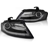 Koplampen Xenon AUDI A4 B8 04 08-11 TRU DRL ZWART HID