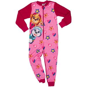 Paw Patrol Onesie - Pyjama / Jumpsuit / Huispak - Fleece - Roze - Maat 98/104