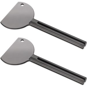 New Age Devi - 2x Tube Uitknijper RVS Sleutelvormig - Voor Creme en Bodylotion - Tandpasta Knijper - Tube Squeezer voor Laatste Restjes - Zilverkleurig