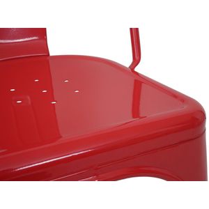 Stoel MCW-A73, bistrostoel stapelstoel, metalen industrieel ontwerp stapelbaar ~ rood