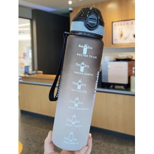 Bidon fitness zwart 1 liter