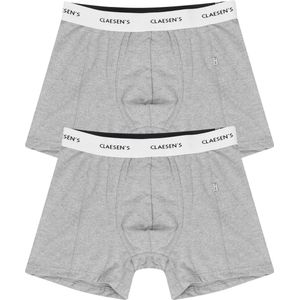 Claesen's Basics normale lengte boxer (2-pack) - heren boxer - grijs - Maat: XL