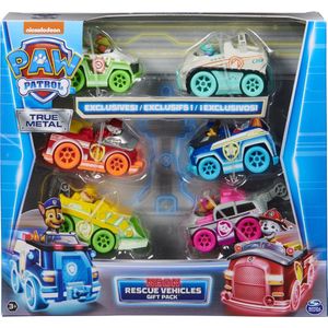 Paw Patrol True Metal - Cadeauset - Met neon Speelgoedauto's