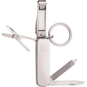 Manicure-pedicure multitool - nagelschaartje, nagelknipper, nagelvijl - zilver 60 mm