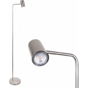 Burgos Leeslamp 1 lichts LED nikkel + 3 step dimmer - Modern - Highlight