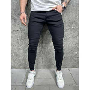 Mannen Stretchy Ripped Skinny Jeans Vernietigd Hole Slim Fit Denim Hoge Kwaliteit Jeans- W38