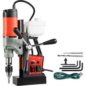 Elektrische Magneetboormachine 1200W Magneetbooreenheid Kernboormachine 13000N Magneetkernboormachine met Twee Praktische Bits en Geleiderail van Aluminiumlegering, Gebruikt in Scheepsbouw enz