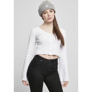 Urban Classics - Cropped Rib Cardigan - 4XL - Wit