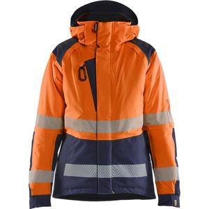 Blaklader 4456-1987 Dames Winterjas High Vis - High Vis Oranje/Marineblauw - XS