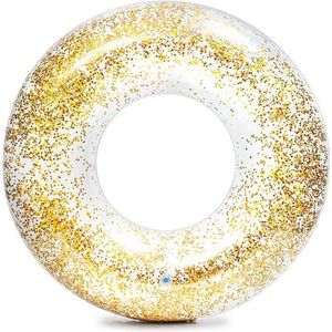 Intex Zwemring Glitter 107cm Goud | opblaasband | grote zwemband