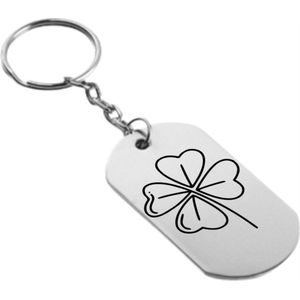 CHPN - Sleutelhanger - Gelukssleutelhanger - Klavertje vier - Keychain- Cadeautje - Geluk hanger - Leuke sleutel hanger