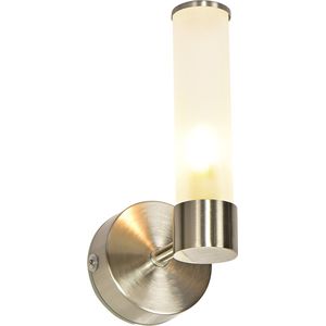 Olucia Callum - Moderne Badkamer wandlampen - Glas/Metaal - Nikkel;Wit