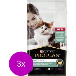 Pro Plan Cat Liveclear - Kitten-Kattenvoer - 3 x Kalkoen 1.4 kg
