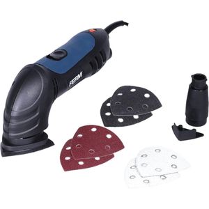 Delta Schuurmachine 280W met 6-delige schuurpapierset en stofafzuigadapter