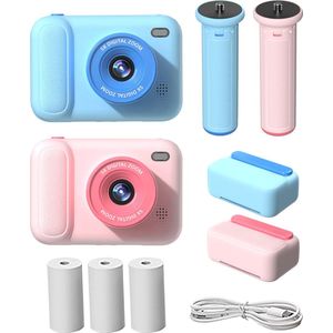 HeppieBabie Kindercamera - Blauw - Excl Printer - 32GB - Digitale Kinder Fototoestel - Vlog en Selfie SpeelgoedCamera