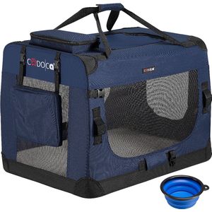 Cadoca Honden & Katten Reismand L - 70x53x50cm - Marine Blauw