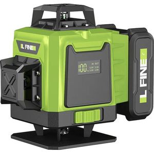 4D 16-lijn Kruislijnlaser + Statief 1m - Zelfnivellerende 360° Graden Groene laser - Incl. 2x accu & handige draagtas - Lijnlaser - Bouwlaser - Laserwaterpas