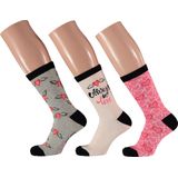 Geschenkdoos - Sokken Dames - 3 paar - Cadeau - Liefde - Set 1 - 35-42