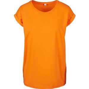Damesshirt met ronde hals en omgeslagen mouw Paradise Orange - 3XL